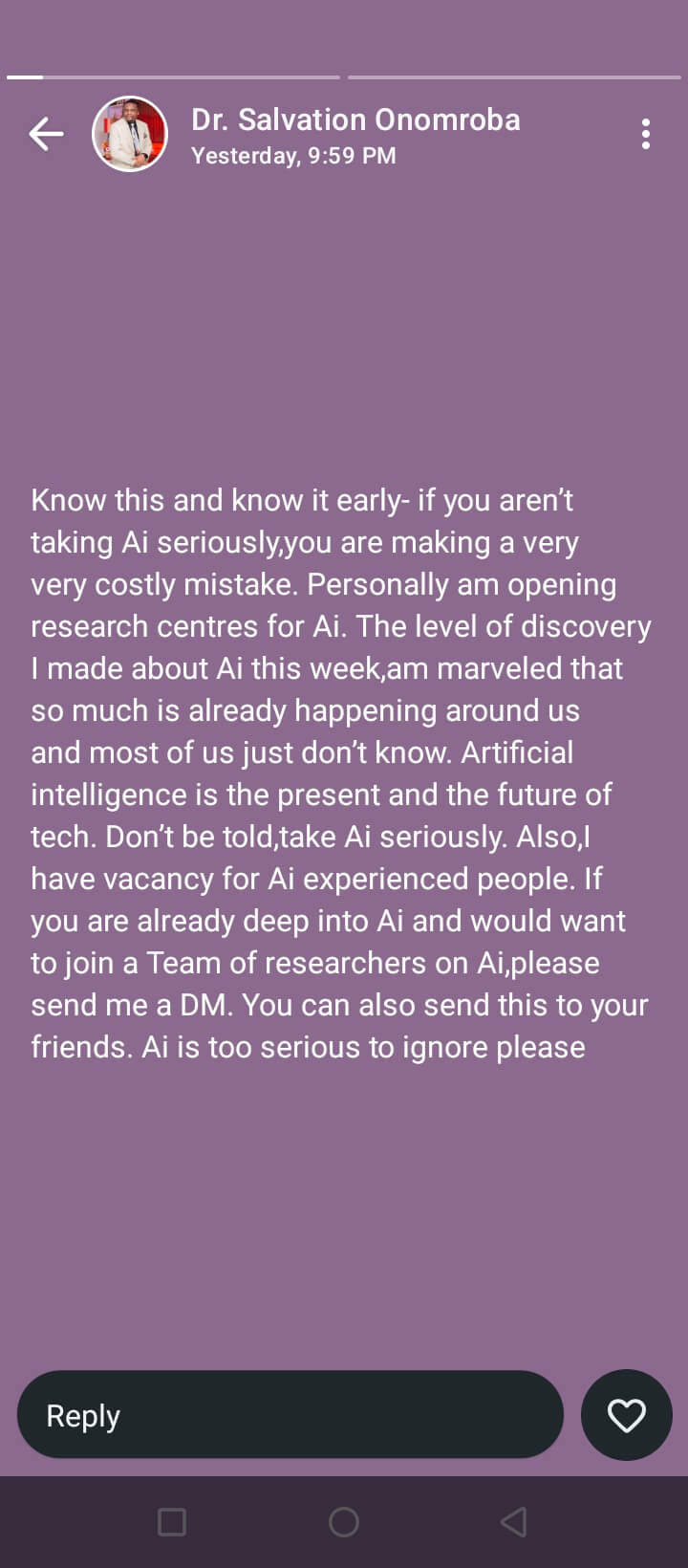 AI Evangelism Testimonial 7